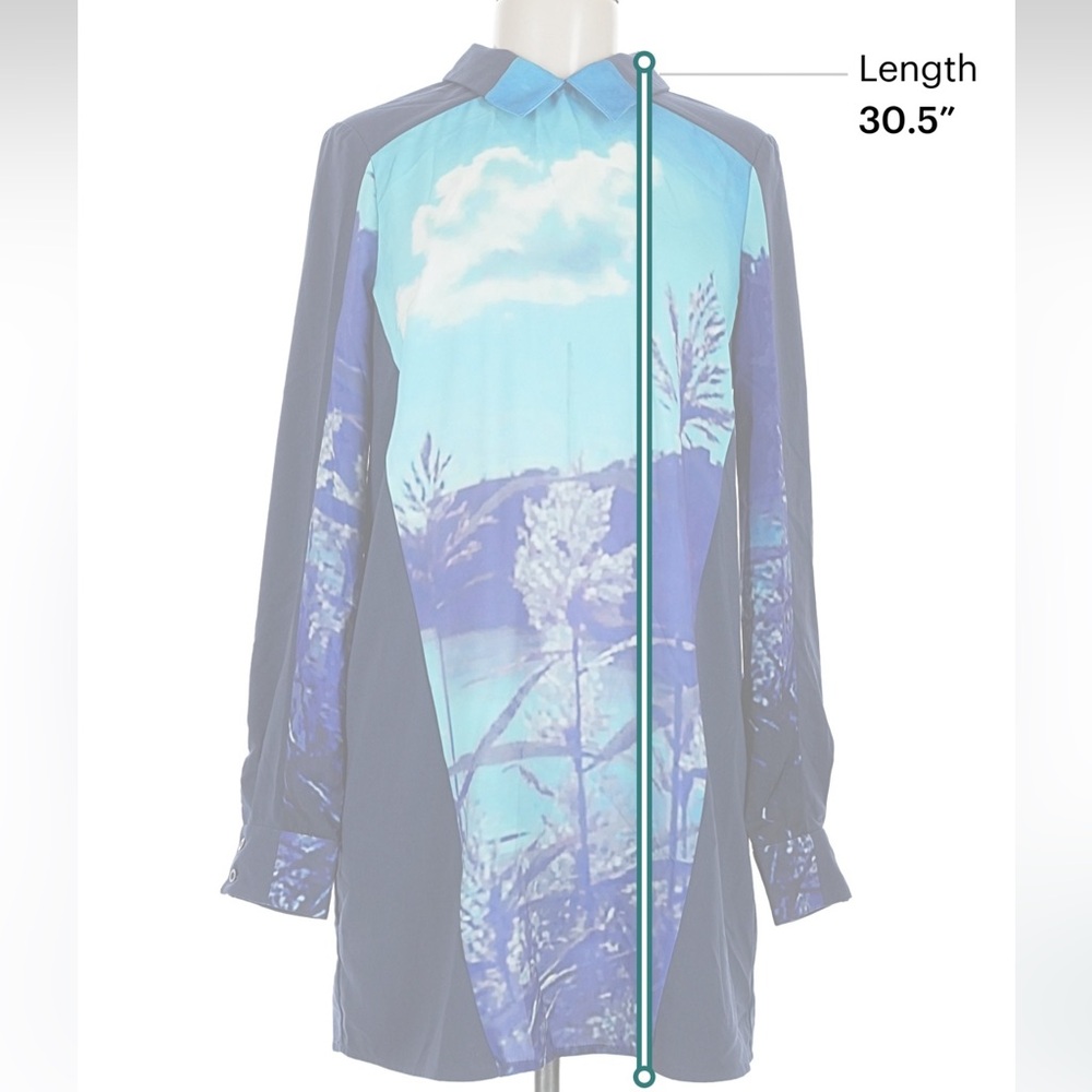 NWT Finders Keepers Blue Long Sleeve Dress - Picture 6 of 6